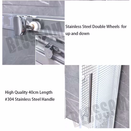 Porta deslizante de vidro moderada do chuveiro da sala simples do cerco do quadro de alumínio do banheiro